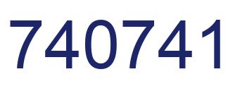 Number 740741 blue image