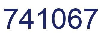 Number 741067 blue image