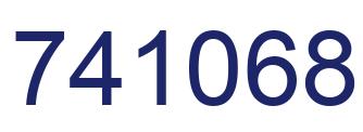 Number 741068 blue image