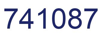 Number 741087 blue image