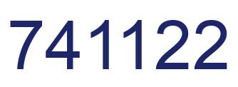 Number 741122 blue image