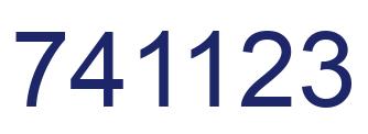 Number 741123 blue image