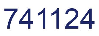 Number 741124 blue image