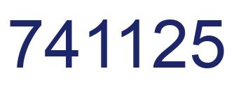 Number 741125 blue image