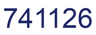 Number 741126 blue image