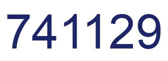 Number 741129 blue image