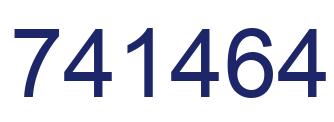 Number 741464 blue image