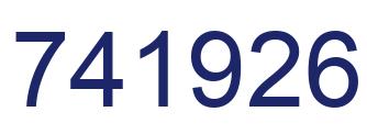 Number 741926 blue image