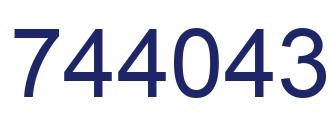 Number 744043 blue image