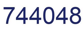 Number 744048 blue image
