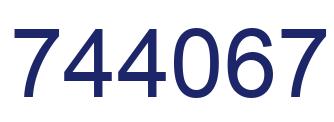 Number 744067 blue image