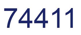 Número 74411 imagen azul