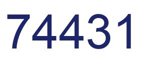 Number 74431 blue image