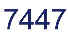 Number 7447 blue image