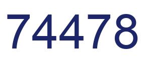 Number 74478 blue image