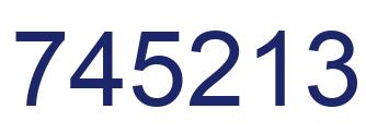 Number 745213 blue image