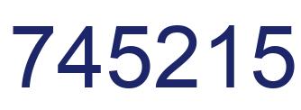 Number 745215 blue image
