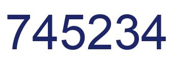 Number 745234 blue image