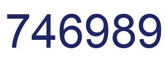 Number 746989 blue image