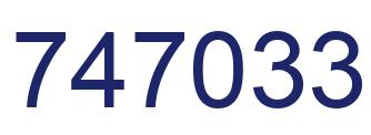 Number 747033 blue image