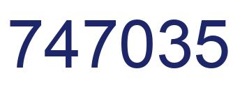 Number 747035 blue image