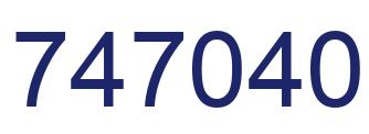 Number 747040 blue image