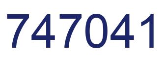 Number 747041 blue image