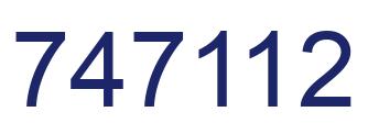 Number 747112 blue image