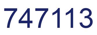 Number 747113 blue image