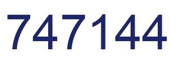 Number 747144 blue image