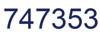 Number 747353 blue image