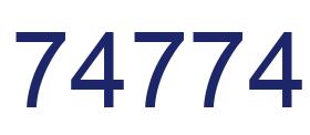 Number 74774 blue image