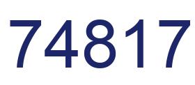 Number 74817 blue image