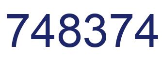 Número 748374 imagen azul