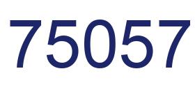 Número 75057 imagen azul