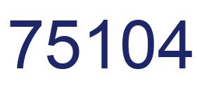 Número 75104 imagen azul