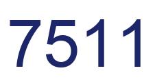 Number 7511 blue image