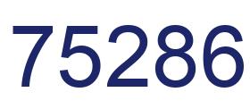 Número 75286 imagen azul