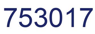 Number 753017 blue image