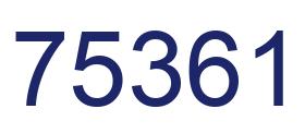 Número 75361 imagen azul