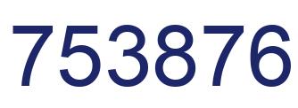 Number 753876 blue image