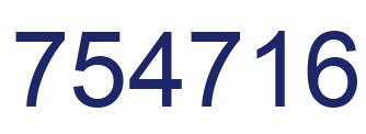 Number 754716 blue image