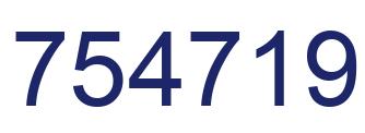 Number 754719 blue image