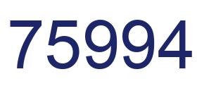 Number 75994 blue image