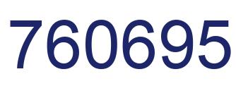 Number 760695 blue image