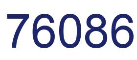 Number 76086 blue image