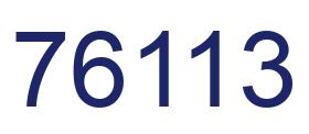 Number 76113 blue image