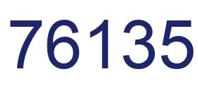 Number 76135 blue image