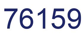 Number 76159 blue image