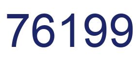 Número 76199 imagen azul